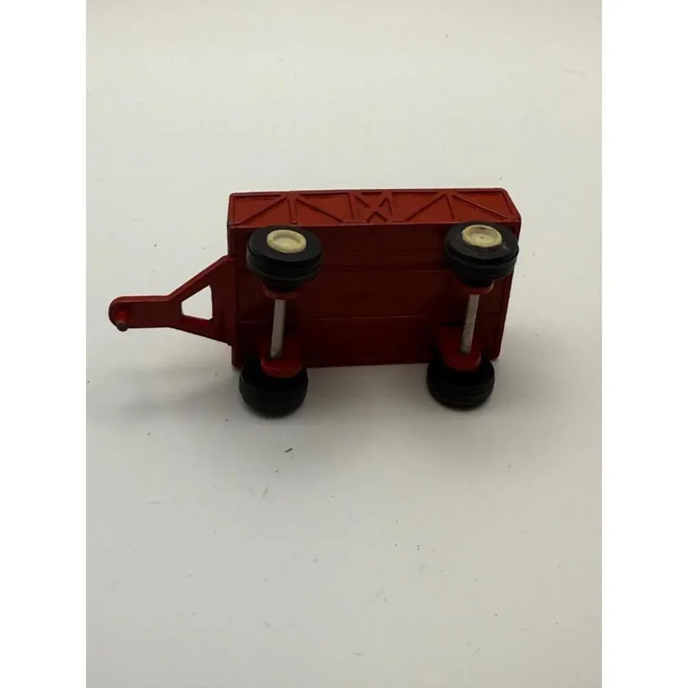 Red Farm Trailer Cart‎ Wagon Metal Vintage made in China Unknown mgf